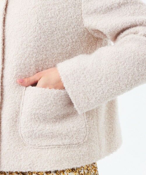 セール】 【HESSLE（ヘスル）】ノーカラーショートコート （その他