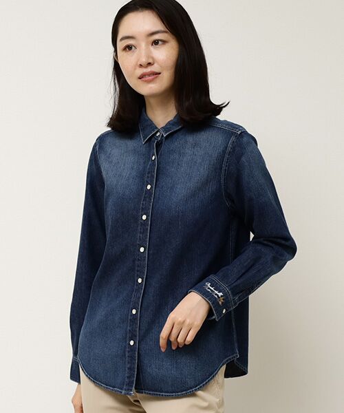 す*ん様 b12 良品 マドモアゼルノンノン デニム 長袖シャツ 40/L す