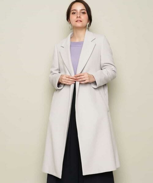 セール】 アンゴラ混ウールロングコート （その他アウター）｜MK