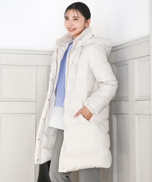 セール】 ベーシックタフタ ロングダウンコート/撥水加工 （ダウン