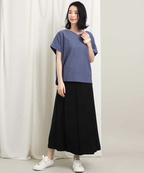 セール】 【洗濯機で洗える】ウエストリボン付きサテンガウチョパンツ