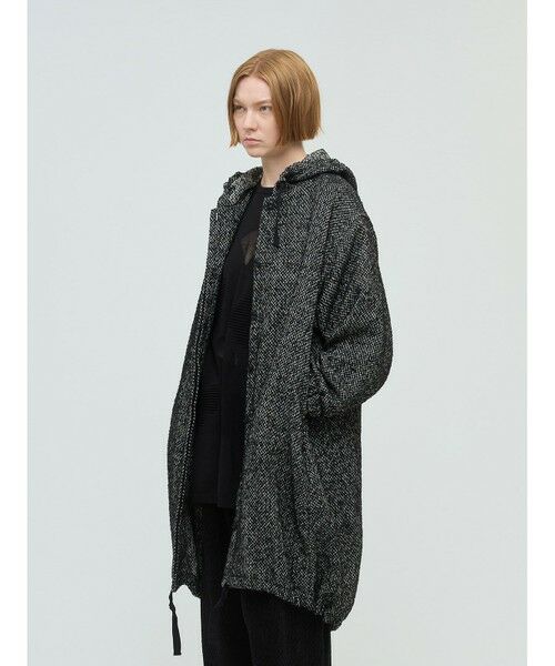 セール】 mizuiro ind ウールブレンドフードコート （ミリタリー