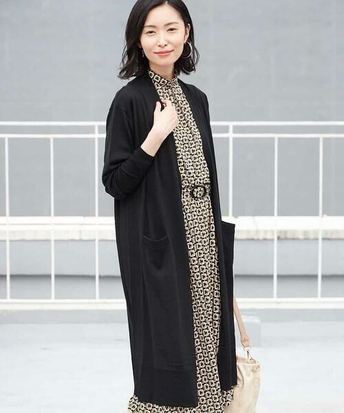 セール】 【洗える】メリノウールロングカーディガン （カーディガン