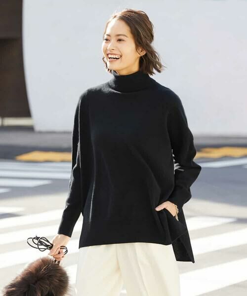 セール】 【洗える】ホールガーメントハイネックニット （ニット