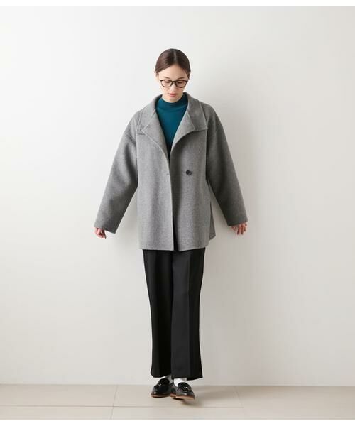 セール】 ウールナイロンリバー スタンドショートコート （その他