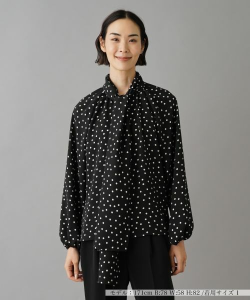 セール】 ドット柄ボウタイブラウス【NEMIKA】 （シャツ・ブラウス