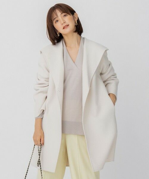 セール】 ウールリバー フード付き ミドル丈コート （その他アウター