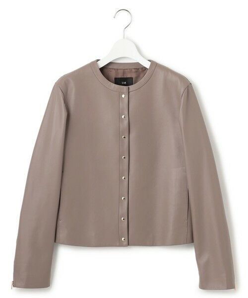 セール】 ラムレザー ノーカラージャケット （ノーカラージャケット