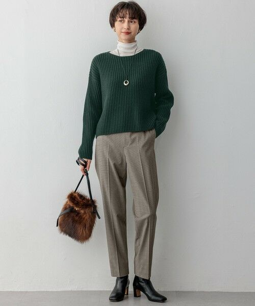 セール】 【Oggi2月号掲載/洗える】カシミヤブレンド クロップド