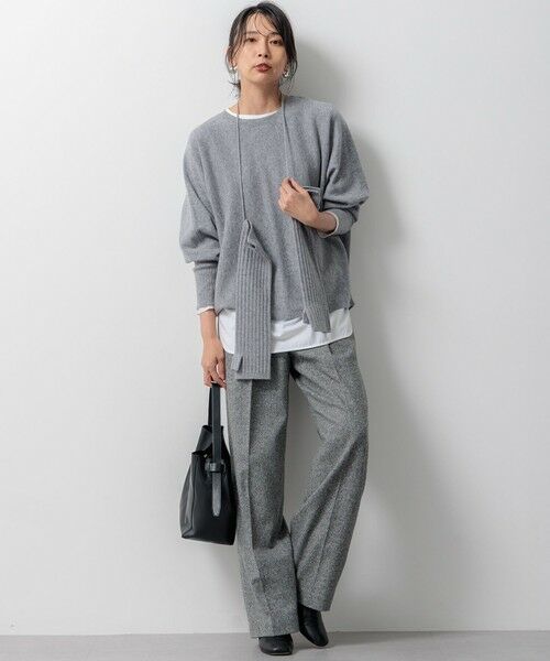 セール】 シルクネップヘリンボーン ワイドパンツ （その他パンツ