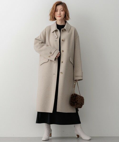 MANTECOPureリバー ロングコート （ステンカラーコート）｜23区