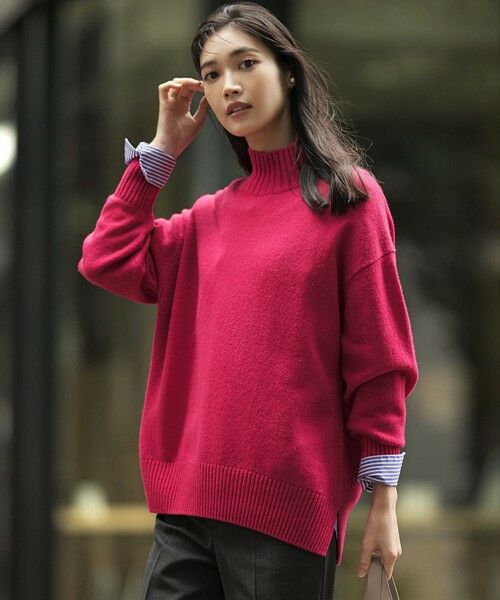 見上愛さんコラボカラー/Oggi掲載】カシミヤブレンド ハイネック