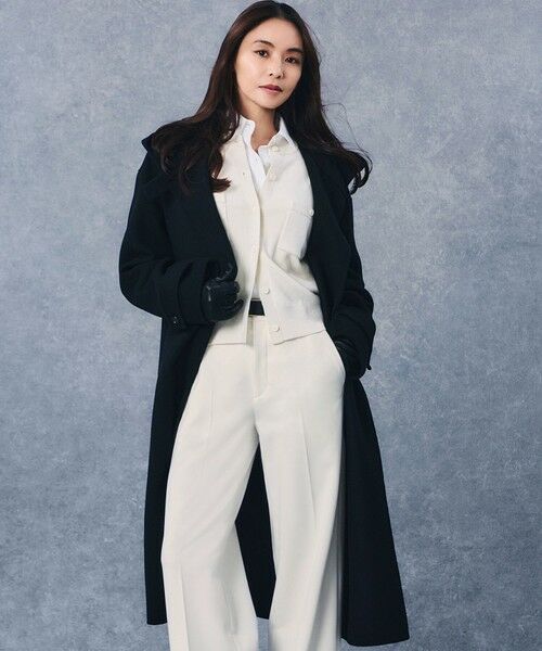 滝沢眞規子さん着用/VERY掲載】MANTECOPureリバー フード ロングコート