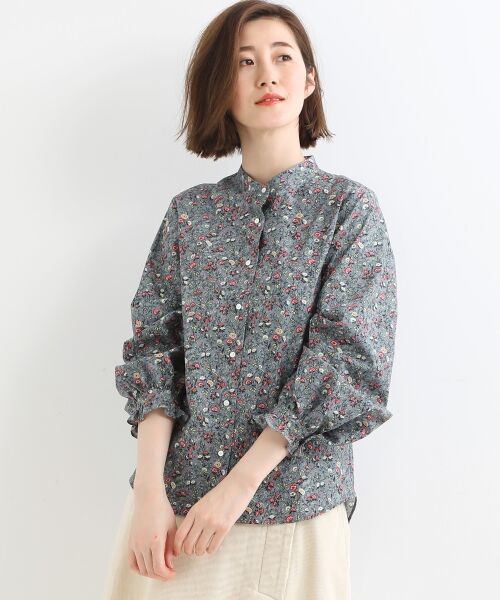 セール】 LIBERTYスタンドカラーブラウス （シャツ・ブラウス