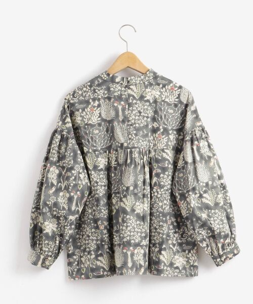 セール】 リバティプリントフリル切替ブラウス （シャツ・ブラウス