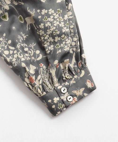 セール】 リバティプリントフリル切替ブラウス （シャツ・ブラウス