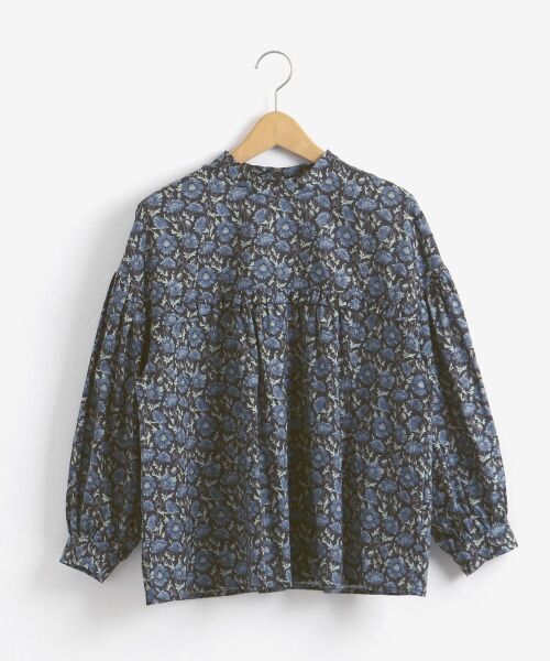 セール】 リバティプリントフリル切替ブラウス （シャツ・ブラウス