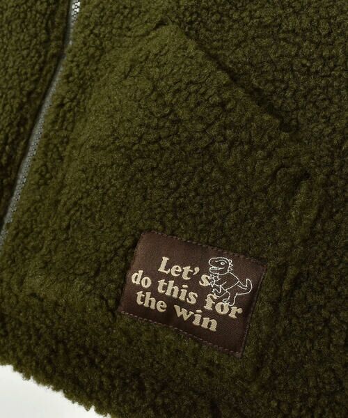 セール】 恐竜総柄無地リバーシブルボアジャケット(80~130cm