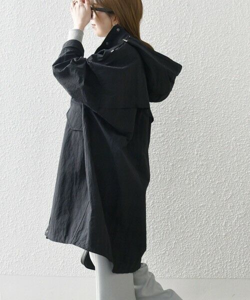 セール】 SHIPS any:〈洗濯機可能〉オーバー フーディ ブルゾン コート