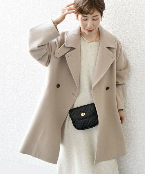 セール】 SHIPS any: PONTETORTO スタンド & ダブル カラー コート 3