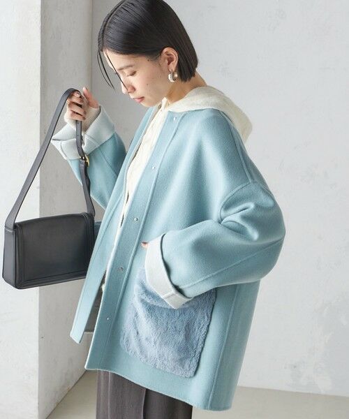 セール】 リバー ファー ポケット コート （その他アウター）｜SHIPS