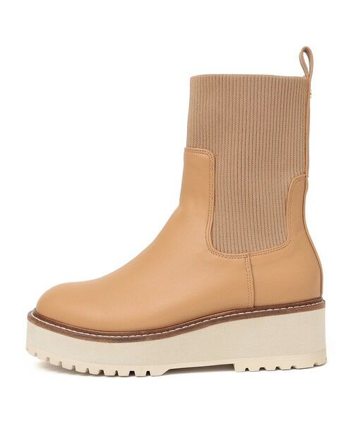 セール】 【WEB限定】厚底 ニット ブーツ （ブーツ（ショート丈