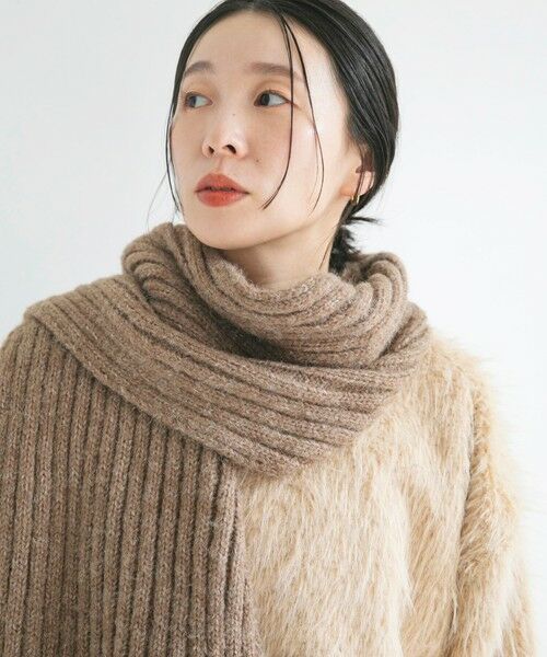 セール】 quaranciel: リブ ボリューム ロング マフラー （マフラー