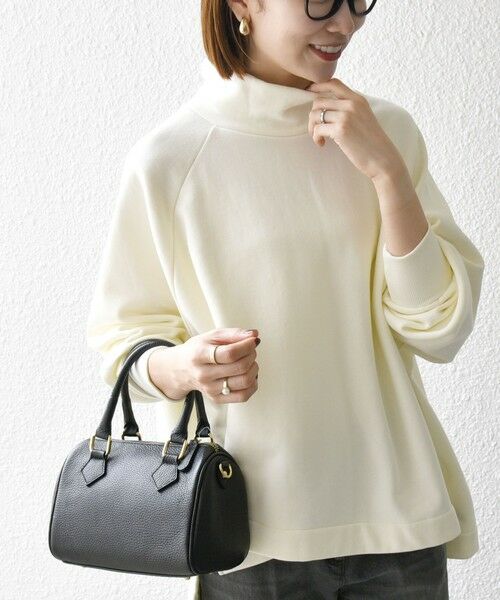 SHIPS any:〈洗濯機可能〉USAコットン 裏起毛 ラグラン ハイネック