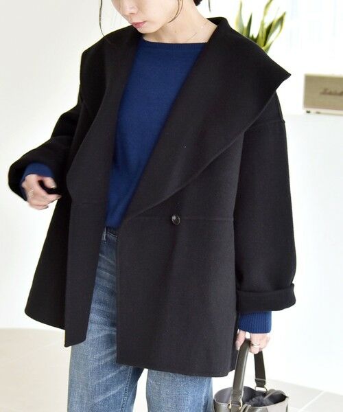 セール】 quaranciel: リバー ケープ ショート コート 25AW （その他