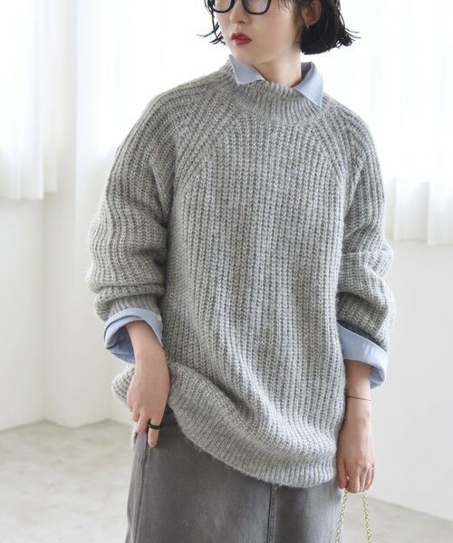 セール】 quaranciel:〈手洗い可能〉ラメ リリヤーン タートルネック