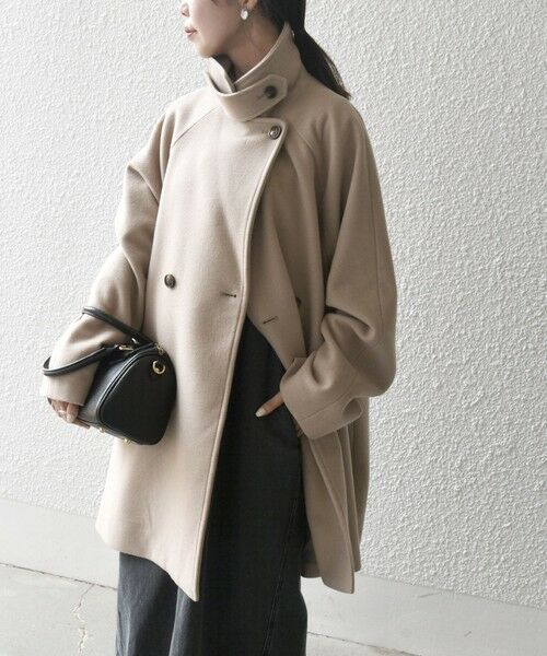 セール】 SHIPS any: スタンド & ダブル カラー コート 24FW （その他