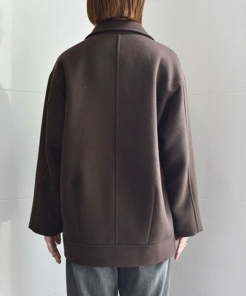 セール】 SHIPS any: ウール ミックス コクーン ショート Pコート