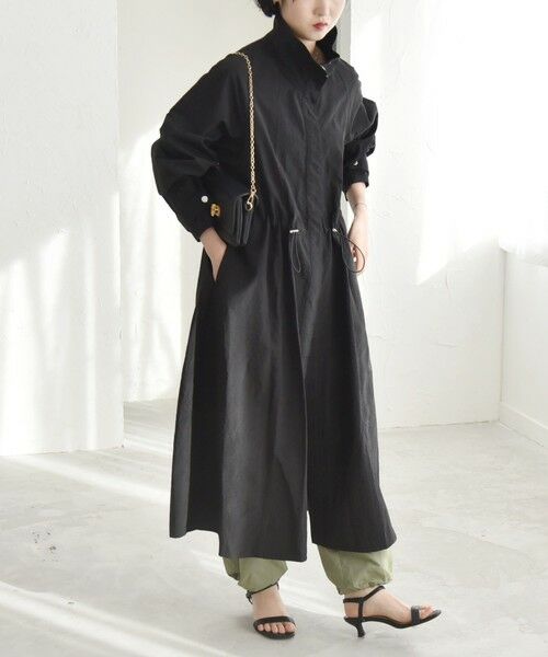 セール】 quaranciel:〈洗濯機可能〉ライト スタンドカラー ナイロン