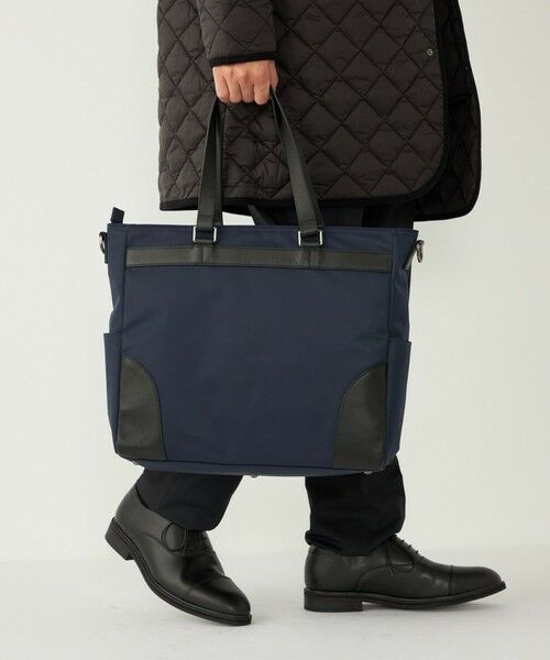 SHIPS Colors:レザーコンビ トートバッグ （リュック・バックパック