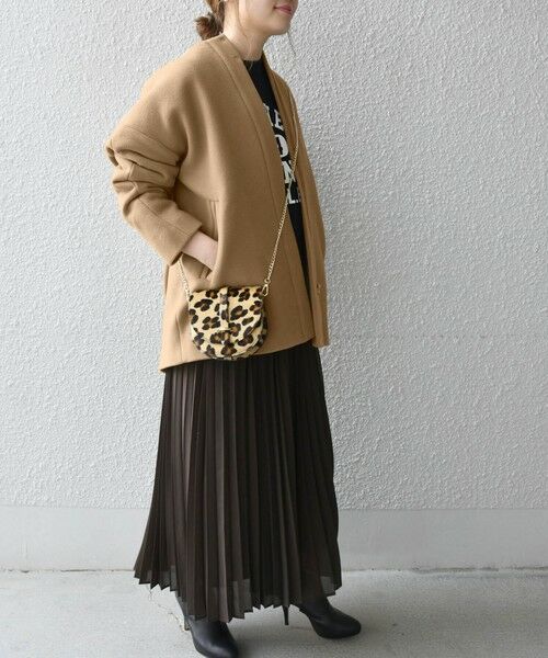 セール】 SHIPS any: ノーカラー ミディ コート(ベージュ) （その他