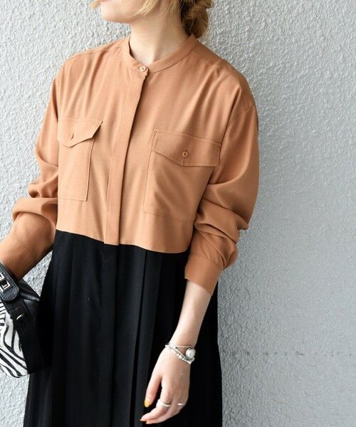 WEB限定】SHIPS any:〈ウォッシャブル〉ジョーゼット プリーツ ロング