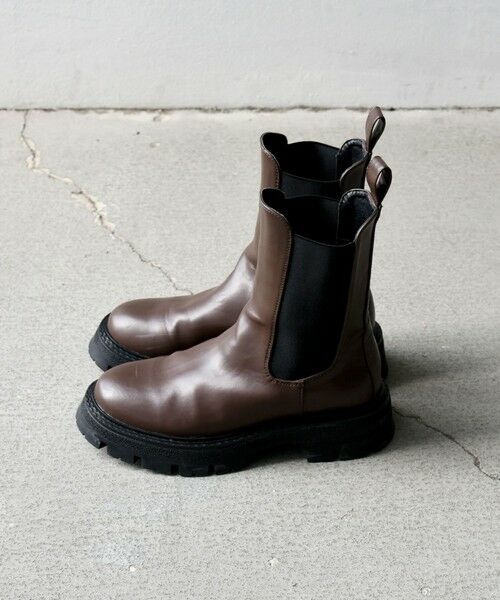 セール】 【WEB限定】SHIPS any: トラックソール サイドゴア ブーツ