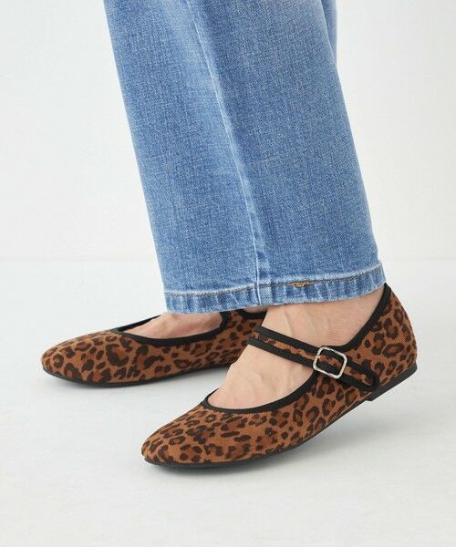 セール】 Sophora:レオパード メリージェーン シューズ （フラット