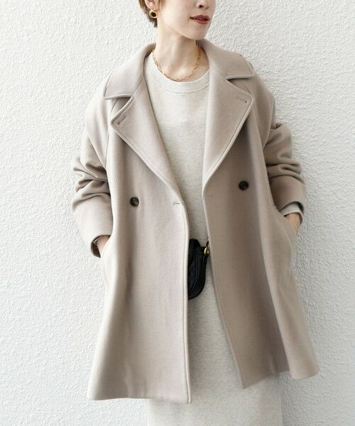 セール】 SHIPS any: PONTETORTO スタンド & ダブル カラー コート