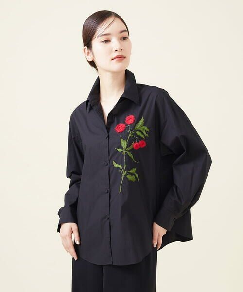 セール】 モヘアフラワー刺繍シャツ （シャツ・ブラウス）｜Sybilla