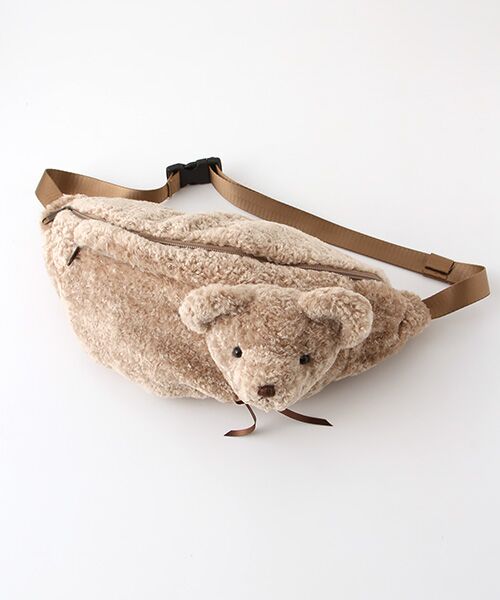 セール】 【アウトレット】ぬいぐるみコサージュ付きウエストバッグ