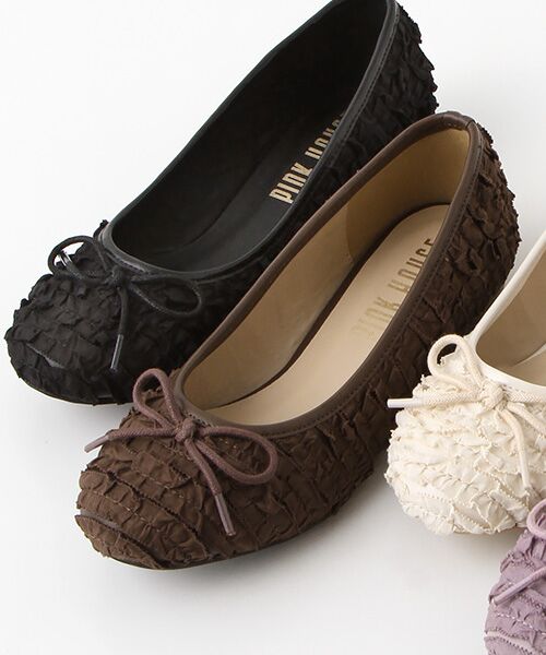 ベルト付きフリルバレエシューズ （バレエシューズ）｜PINK HOUSE