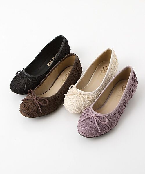 ベルト付きフリルバレエシューズ （バレエシューズ）｜PINK HOUSE