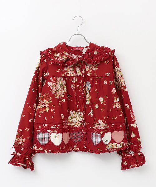 セール】 アンジェリークローズプリントパッチワークブラウス （シャツ