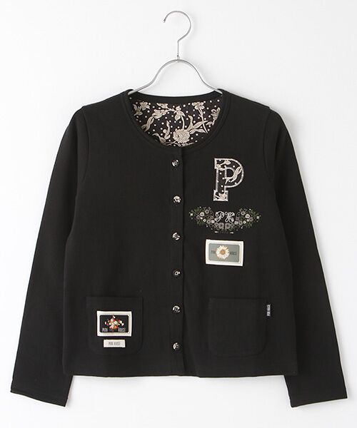 セール】 Pロゴアップリケ付きスウェットカーディガン （カーディガン