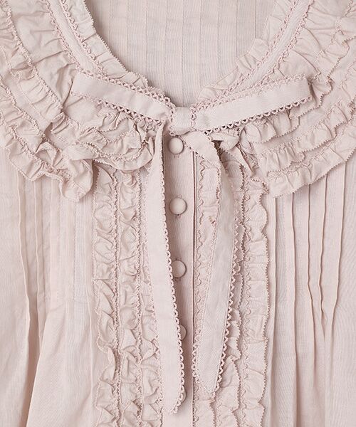 フリル襟付きリボンタイブラウス （シャツ・ブラウス）｜PINK HOUSE