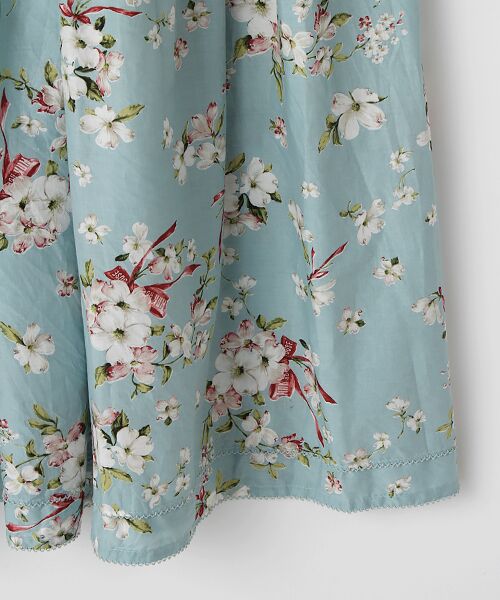 セール】 ハナミズキプリントノースリーブワンピース （ロング・マキシ