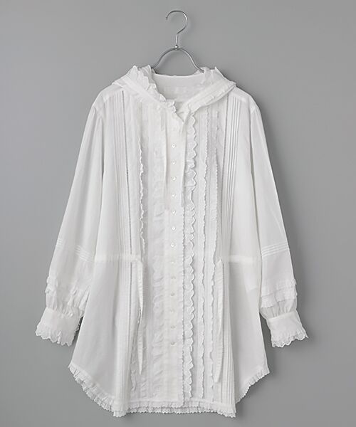 セール】 フリル使いフードブラウス （チュニック）｜PINK HOUSE