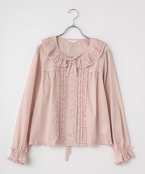 フリル襟付きブラウス （シャツ・ブラウス）｜PINK HOUSE / ピンク