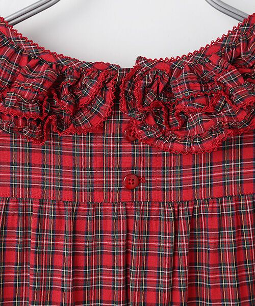 セール】 タータンチェックワンピース （ロング・マキシ丈ワンピース